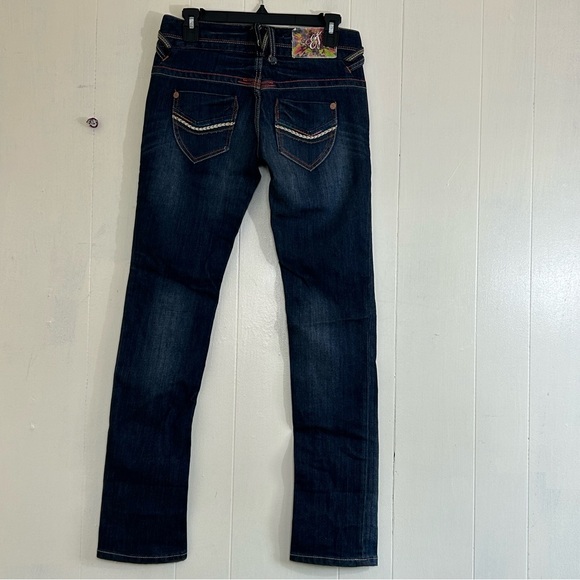 THE EIGHTY TWENTY 8020 Y2K Embroidered Low Rise Skinny Jeans Size 27. - Picture 4 of 15